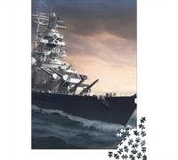 Buque Guerra tormenta Rompecabezas Buque Militar Naval Cartón Premium 1000 Piezas, Juego Educativo Adultos, Alivio Estrés,decoración Pared para Entusiastas 38x26cm/1000pcs