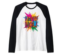 Bura Na Mano Holi Hai India Hindu Colors Happy Holi Festival Camiseta Manga Raglan