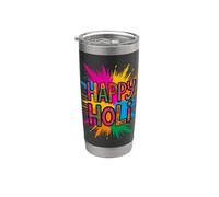 Bura Na Mano Holi Hai India Hindu Colors Happy Holi Festival Vaso térmico de acero inoxidable de doble pared