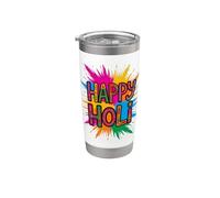 Bura Na Mano Holi Hai India Hindu Colors Happy Holi Festival Vaso térmico de acero inoxidable de doble pared