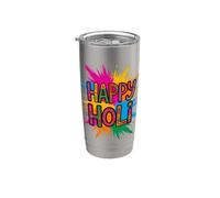 Bura Na Mano Holi Hai India Hindu Colors Happy Holi Festival Vaso térmico de acero inoxidable de doble pared