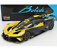 BURAGO 1/18 BUGATTI BÓLIDO W16 8.0 FOUR TURBO AMARILLO MODELO ESTÁTICO DIECAST