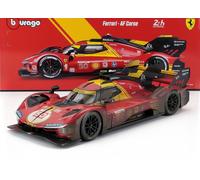 BURAGO 1/18 FERRARI 499P DIRTY WINNER LE MANS 2024 MODELO ESTÁTICO DIECAST