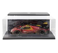 BURAGO 1/18 FERRARI 499P LE MANS 2024 FUEGO CON ESCAPARATE MODELO ESTÁTICO