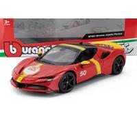 BURAGO 1/18 FERRARI SF90 ASSETTO FLORAN LE MANS LIVERY MODELO ESTÁTICO