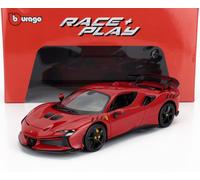 BURAGO 1/18 FERRARI SF90 XX STRADALE 2024 ROJO MODELO ESTÁTICO DIECAST