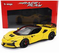 BURAGO 1/18 FERRARI SF90XX STRADALE 2024 AMARILLO MODELO ESTÁTICO DIECAST