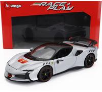 BURAGO 1/18 FERRARI SF90XX STRADALE 2024 BLANCO MODELO ESTÁTICO DIECAST