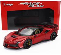BURAGO 1/18 FERRARI SF90XX STRADALE 2024 ROJO MODELO ESTÁTICO DIECAST