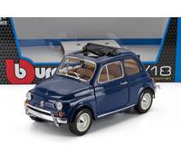 BURAGO 1/18 FIAT 500L TECHO ABIERTO 1968 AZUL MODELISMO ESTÁTICO DIECAST