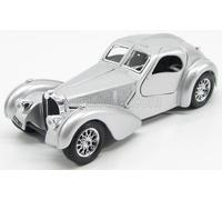 BURAGO 1/24 ÉPOCA BUGATTI ATLANTIC 1936 PLATA MODELO ESTÁTICO DIECAST
