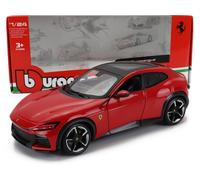 BURAGO 1/24 FERRARI PURASANGUE SUV 2022 ROJO MODELO ESTÁTICO DIECAST
