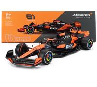 BURAGO 1/24 MCLAREN MCL38 PLACAS MIAMI GP 2024 ESCAPARATE MODELO ESTÁTICO