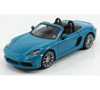 BURAGO 1/24 PORSCHE BOXSTER 718 982 ARAÑAS 2016 AZUL MODELO ESTÁTICO DIECAST