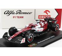 BURAGO 1/43 ALFA ROMEO F1 C42 24 ZHOU BAHRAIN 2022 MODELO ESTÁTICO DIECAST