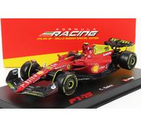 BURAGO 1/43 FERRARI F1 75 MONZA GP 2022 SAINZ ESCATRINA MODELO ESTÁTICO DIECAST