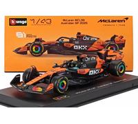 BURAGO 1/43 MCLAREN F1 MCL39 2025 OSCAR PLACAS ESCAPARATE MODELO ESTÁTICO
