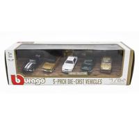 BURAGO 1/64 SET 5 FORD MUSTANG CHEVCHEVROLET CAMARO PONTIAC DATSUN MODELO EST...