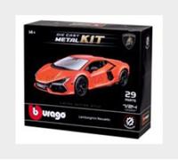 Bburago - Model Kit Lamborghini Revuelto Escala 1:24, Kit de Montaje con 29 Piezas, Réplica Detallada con Licencia Oficial Lamborghini