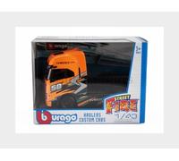 Bburago - Camión IVECO S-Way 1:43, camión diecast con librea Naranja y Negra, Modelo estático detallado para coleccionistas y Aficionados, Licencia Oficial IVECO, Edad Recomendada 3+ años