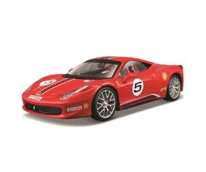 Burago-B18-26302 Maqueta Coche, Color Red, Ferrari Racing 458 (78068)