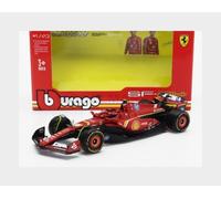Bburago 1/43 - SF-24 para Scuderia Ferrari F1 Team SF24 Signature Die Cast Adult Model Car Display F1 GP 2024 Collection - #55 Carlos Sainz