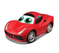 Burago Coche teledirigido bebé Ferrari, Conduce hacia delante/atrás, Control infrarrojos, Juguetes niños 1 año, Coches para bebés, Teledirigidos, Regalo niño +12 meses, BB Junior (78503)