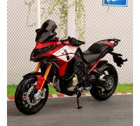 BURAGO de Motocicleta Ducati V4 1:18 - Réplica Realista de Aleación con Acción de Empuje, Juguete Coleccionable para Niños, Entusiastas de Motos y Regalos de - Para Exhibir y