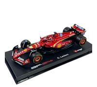 Burago Ferrari SF-24 Charles Leclerc #16 ganador Monaco GP 2024 - Modelo realista coche a escala 1:43 - Color rojo Licencia Oficial Ferrari
