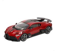 Burago Maqueta coche Bugatti Divo, Escala 1:18, Carrocería en rojo y negro con aerodinámica optimizada, Fabricado en die-cast metal, Puertas apertura manual, Interior detallado (78093)