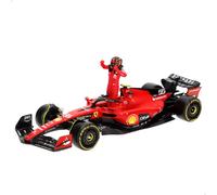 Bburago Burago Maqueta Coche Fórmula 1, Carlos Sainz, Ferrari SF-23, Escala 1/24, Incluye Figura piloto, Maquetas Coches, Miniatura de colección, F1, Regalos para coleccionistas, +14 años (78060)