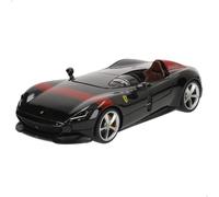 Burago Maqueta Coche Ferrari Monza SP1, Escala 1:24, Carrocería en Rojo con Detalles en Negro, Fabricado en Die-Cast Metal, Puertas de Apertura Manual, Interior detallado (78053)