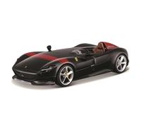 Burago Maqueta Coche Ferrari Monza SP1, Escala 1:24, Carrocería en Rojo con Detalles en Negro, Fabricado en Die-Cast Metal, Puertas de Apertura Manual, Interior detallado (78053)