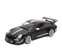 Burago Maqueta coche Porsche 911 GT3 RS 4.0, Escala 1:18, Carrocería en negro con detalles en rojo y gris, Fabricado en die-cast metal, Puertas y capó de apertura manual, Interior detallado (78089)