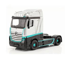 Burago - Modelo Compatible con Mercedes Actros Gigaspace Silver Escala 1:43 Camión