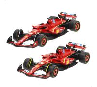 Burago Set 2 Coches Ferrari SF-24 Leclerc y Sainz, Escala 1:43, Réplicas Oficiales F1 Temporada 2024, Cuerpo Die-Cast, Diseño Fiel al Original, para coleccionistas y Fans (78510)