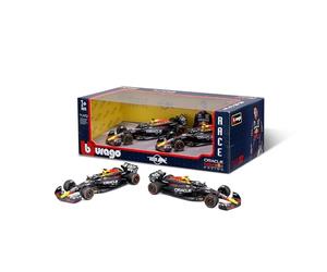 Burago Set 2 Coches Red Bull SF-24 Sergio Pérez y MAX Verstappen, 1:43, Réplicas Oficiales F1 Temporada 2024, Cuerpo Die-Cast, Diseño Fiel Original, Coleccionistas y Fans (78510)