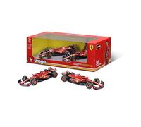 Burago Set 2 maquetas Coche Fórmula 1, Carlos Sainz, Charles Leclerc, Ferrari SF-23, Escala 1/43, Maqueta, Miniatura de colección, F1, BBurago, Regalos para coleccionistas, +3 años (78002)
