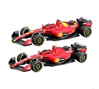 Burago Set 2 maquetas Coche Fórmula 1, Carlos Sainz, Charles Leclerc, Ferrari SF-23, Escala 1/43, Maqueta, Miniatura de colección, F1, BBurago, Regalos para coleccionistas, +3 años (78002)