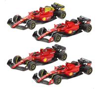Bburago - Pack Regalo 4 F1 Ferrari SF-23-4 maquetas realistas de Coches a Escala 1:43, Licencia Oficial Ferrari, Edad Recomendada 3+ años