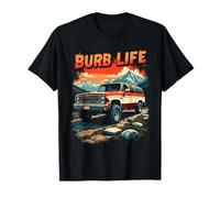 Burb Life Carrocería Cuadrada Old School Suburban Mountain Camiseta