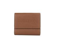 Burberry Luna Tan - Cartera pequeña de cuero granulado para monedas