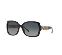 Burberry Mujer Burberry BE4160 3433T3 Gafas de sol Acetato Negro Gris Cuadrada Polarizado Sombreado