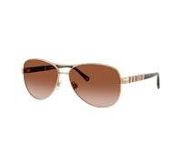 Burberry Mujer Sunglass BE3080 - Color del Marco: Oro Claro, Color de la Lente: Marrón Degradado
