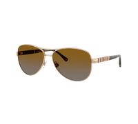 Burberry Mujer Sunglass BE3080 - Color del Marco: Oro Claro, Color de la Lente: Polarizadas marrón degradado
