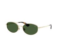Burberry Mujer Sunglass BE3169 - Color del Marco: Oro Claro, Color de la Lente: Verde Oscuro