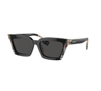 Burberry Mujer Sunglass BE4392U Briar - Color del Marco: Black/Vintage Check, Color de la Lente: Gris Oscuro