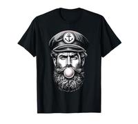 Burbuja de chicle del mar del Norte Frisia Oriental Capitán Marinero Camiseta