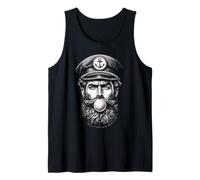 Burbuja de chicle del mar del Norte Frisia Oriental Capitán Marinero Camiseta sin Mangas
