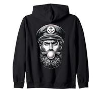 Burbuja de chicle del mar del Norte Frisia Oriental Capitán Marinero Sudadera con Capucha